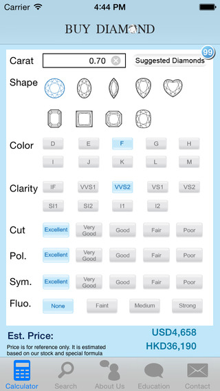 Diamond Price Calculator